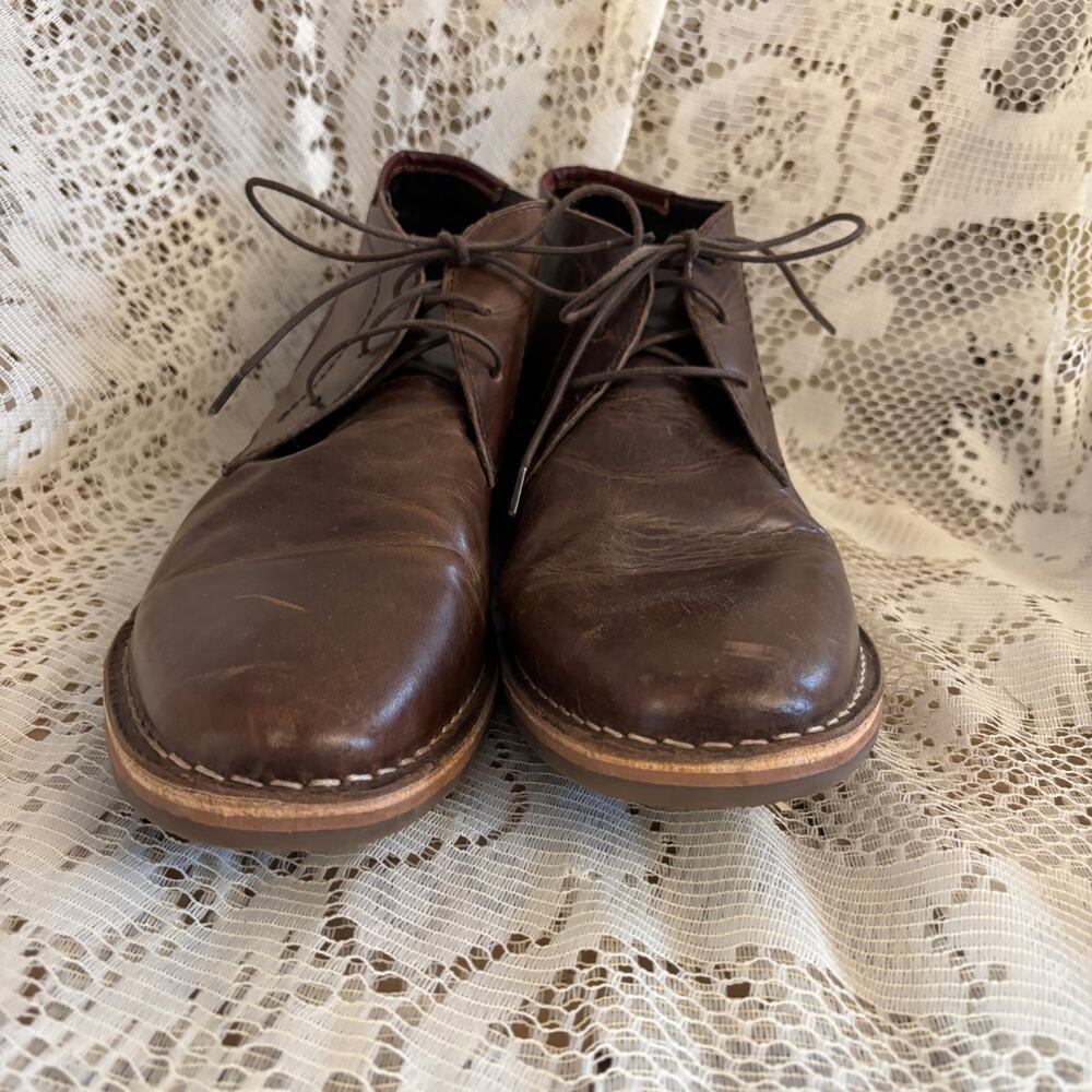 Steve Madden Hestonn Men's US 11 Brown Leather Chukka Boots